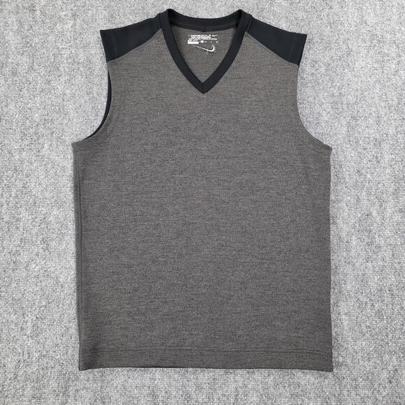 Nike Golf Vest Men Small Grey Tour Performance Dri-FIT Sleeveless Pullover Shirt - Picture 1 of 10
